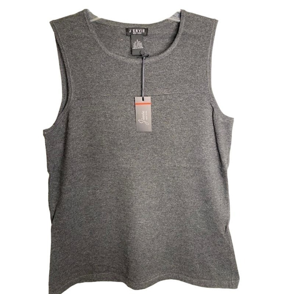 J’Envie New York Tank Top Loose Dark Gray Size‎ Small Sleeveless Shell NWTs